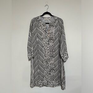 Soft Surroundings Raven Hi Def Abstract Transitional Dress Size Large